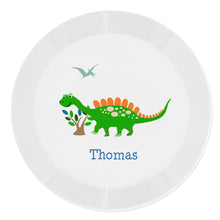 Children's Personalised Dinosaur Plastic Plate