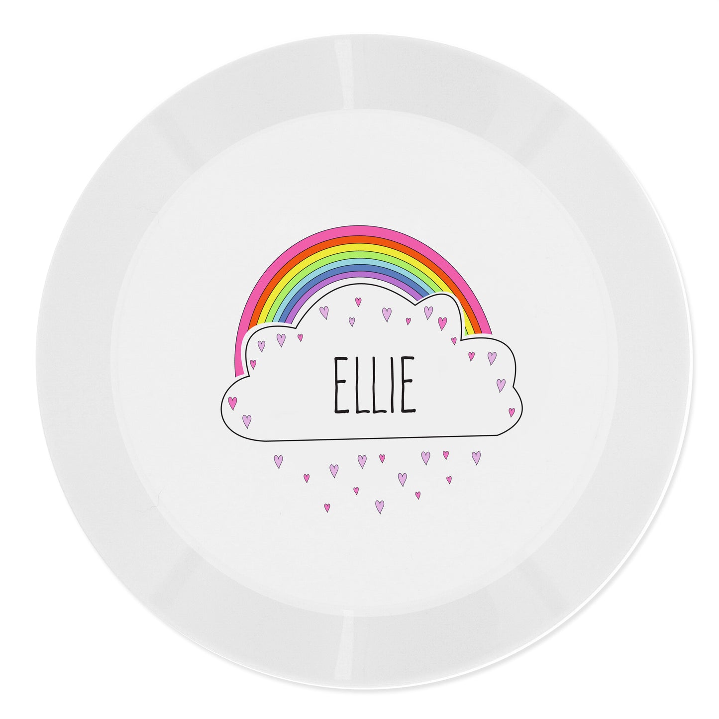 Children's Personalised Rainbow Plastic Plate