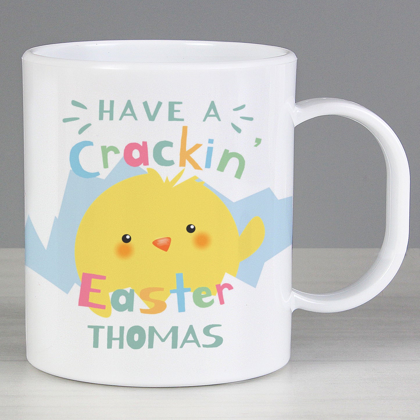 Personalised 'Have A Crackin Easter' Children's Plastic Mug