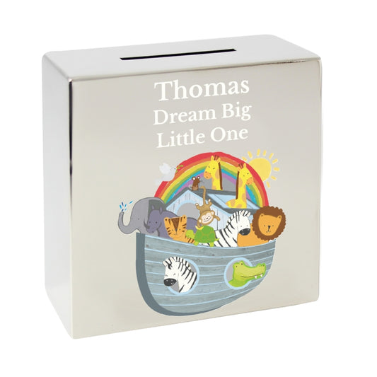 Personalised Noah's Ark Square Money Box