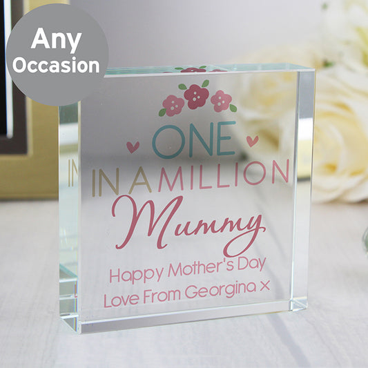 Personalised One in a Million Large Crystal Token - perfect for Valentine's Day, Mother's Day etc.