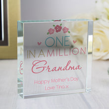 Personalised One in a Million Large Crystal Token - perfect for Valentine's Day, Mother's Day etc.
