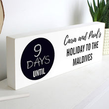 Personalised Classic Chalk Countdown Wooden Block Sign