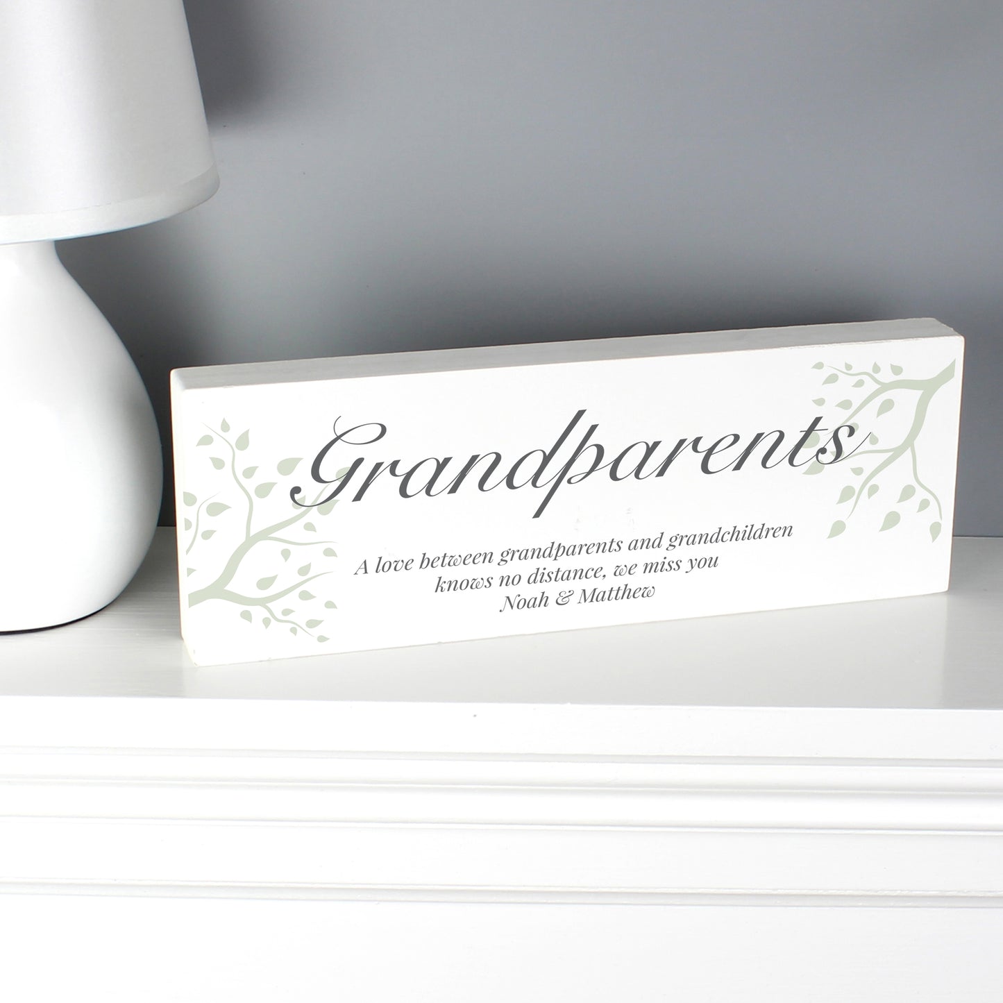 Personalised (Family) Branches Wooden Block Sign