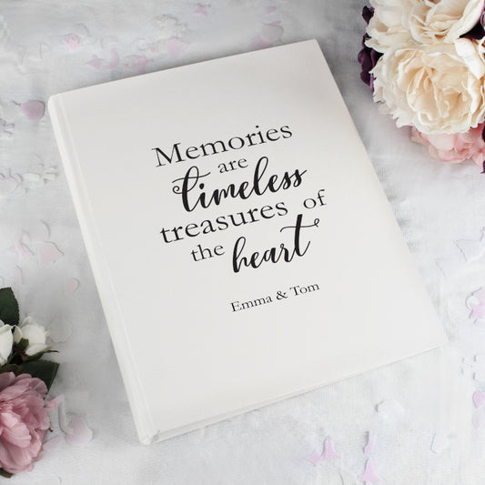 Personalised 'Memories are Timeless' Traditional Photograph Album - perfect for Christenings, Weddings, Anniversaries, etc.