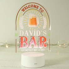 Personalised 'Welcome to ..... Bar' LED Colour Changing Light