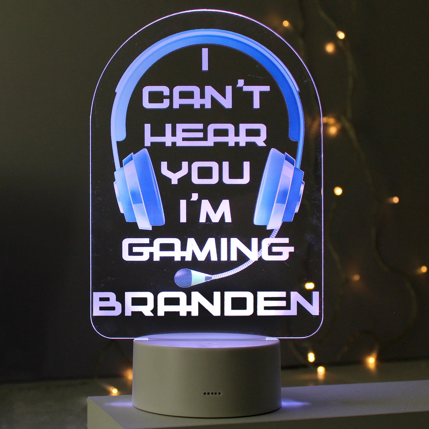 Personalised Gaming (Blue) LED Colour Changing Light
