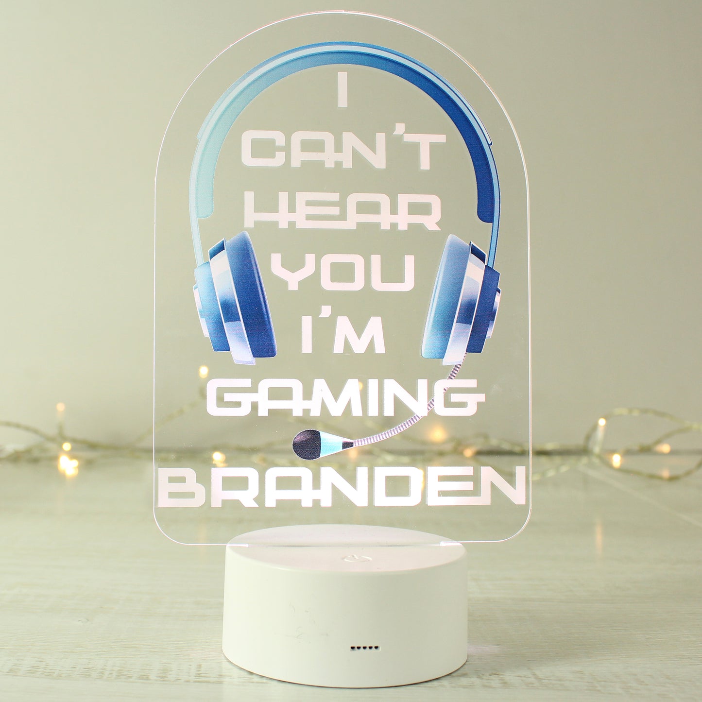 Personalised Gaming (Blue) LED Colour Changing Light