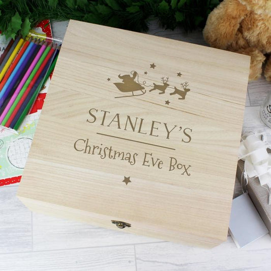 Personalised Wooden Christmas Eve Box