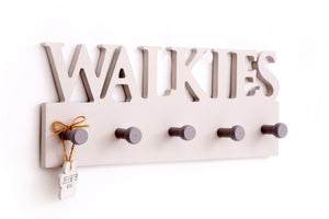 Wooden 'Walkies' 5 Hooks Dog Lead Holder