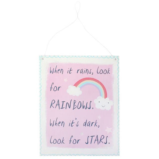 Reduced to Clear: Pink Rainbow Metal Sign