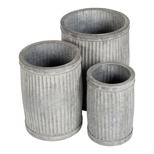 Set Of 3 Garden Dolly (Planter) Tubs