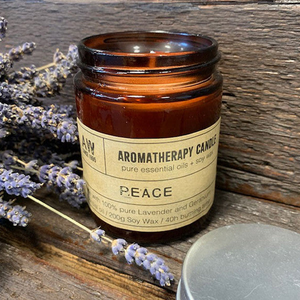 Aromatherapy Soy Wax Candle - Peace (Lavender & Geranium)