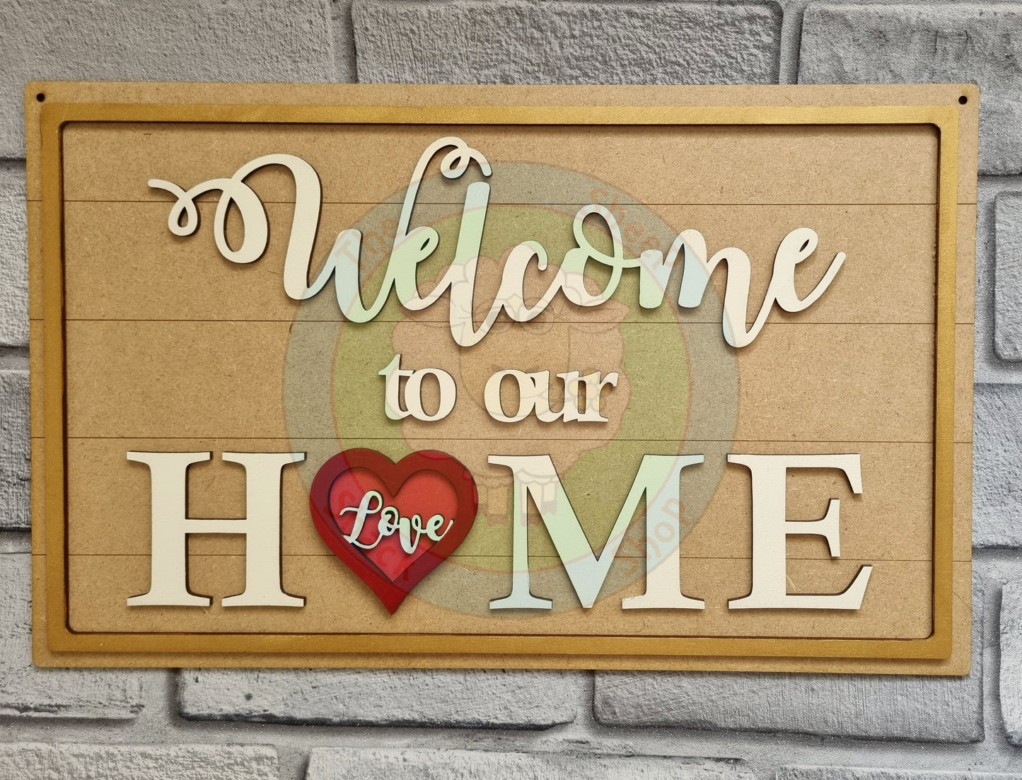 'Welcome to our Home' Interchangeable Sign