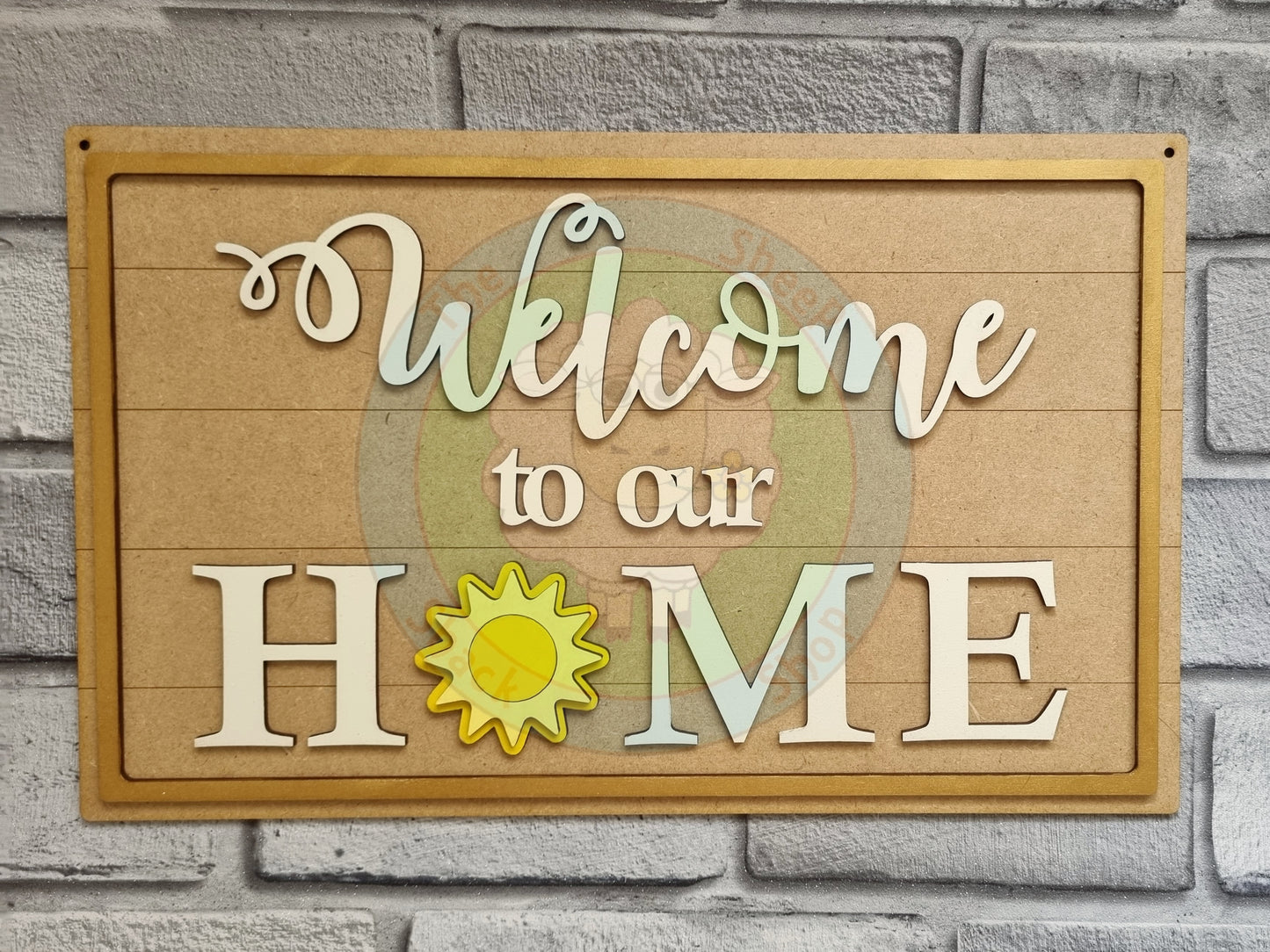 'Welcome to our Home' Interchangeable Sign