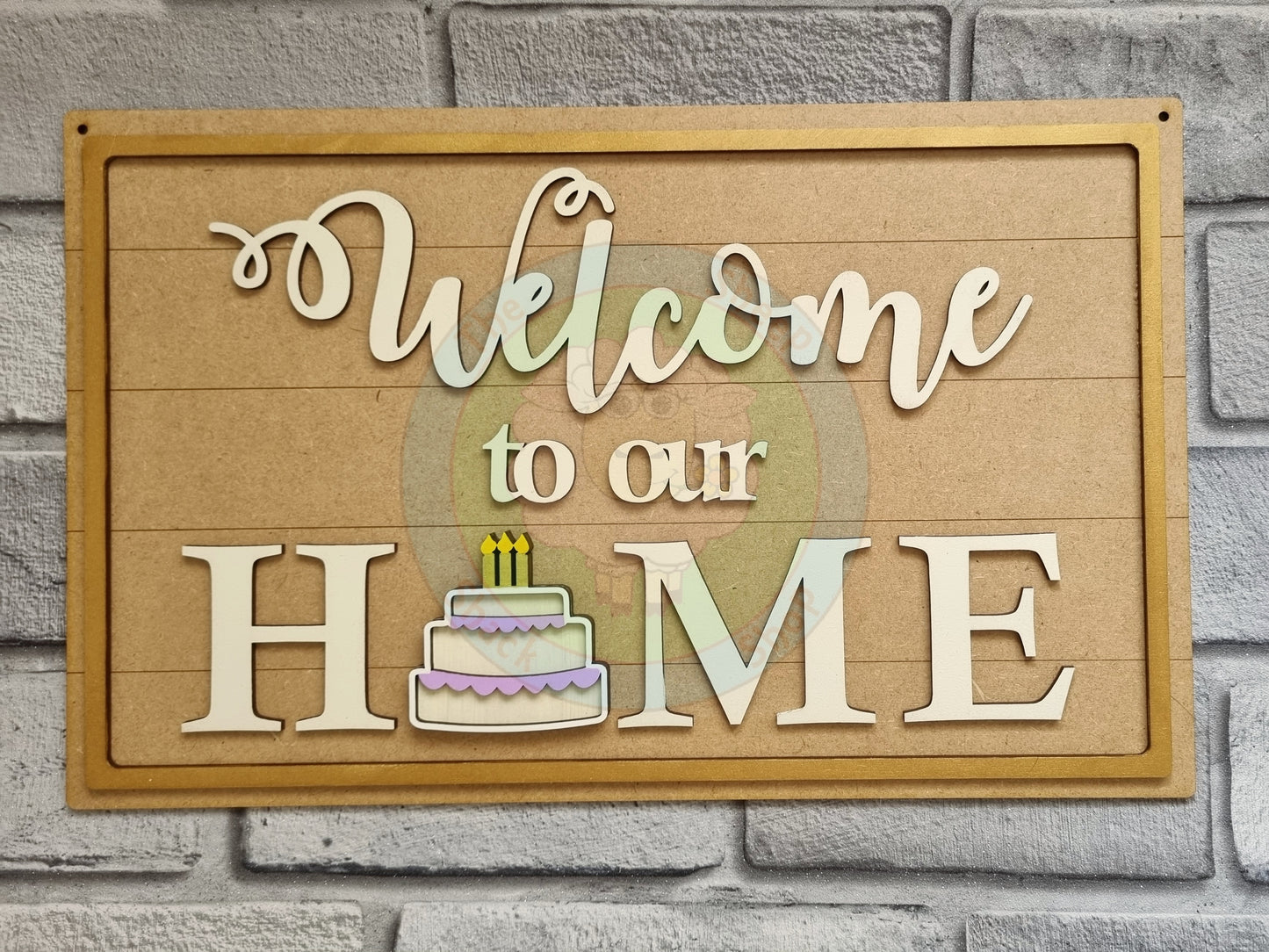 'Welcome to our Home' Interchangeable Sign