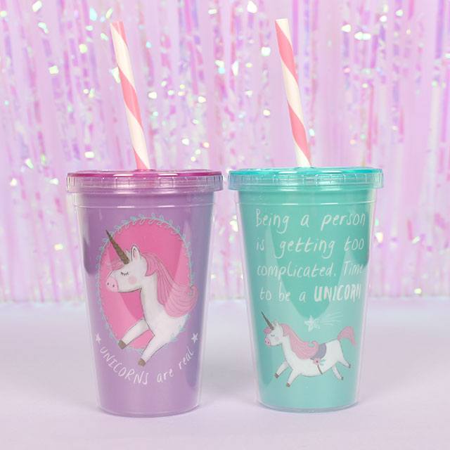 Unicorn Drinking Cup - Two Designs Available (Pink or Blue)