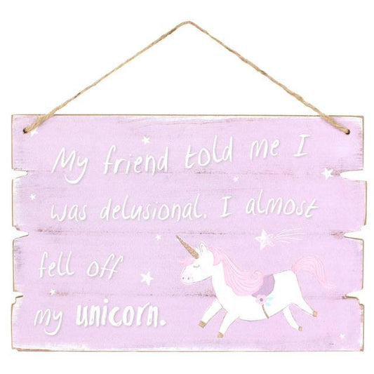 Reduced to Clear: Purple/Pink Unicorn Wood Plaque