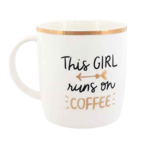This Girl Runs on Coffee Mug