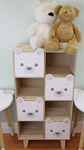 Baby Bear Four Drawer / Four Shelf Storage Unit - UK Only