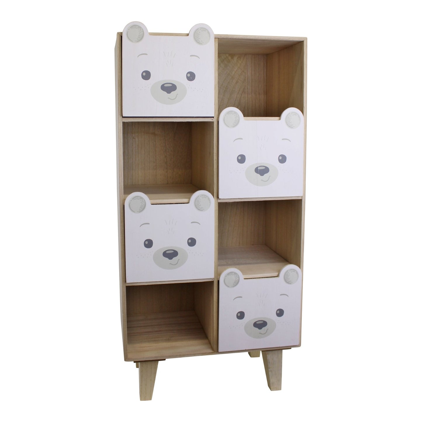 Baby Bear Four Drawer / Four Shelf Storage Unit - UK Only