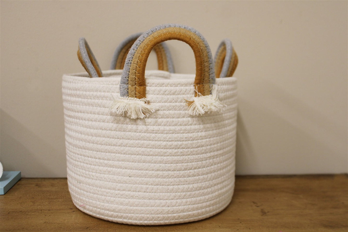 Pair of Baskets with Rainbow Handles