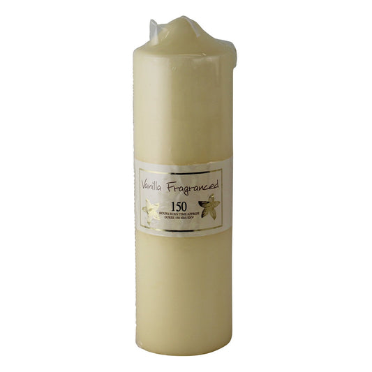 Vanilla Fragranced Pillar Candle - 150hr Burn Time