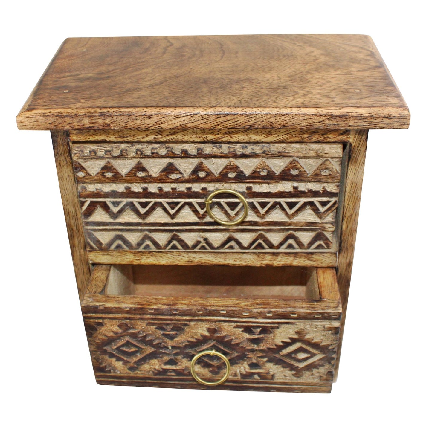 Kasbah 2 Drawer Trinket Cabinet (21x20cm) - UK Only