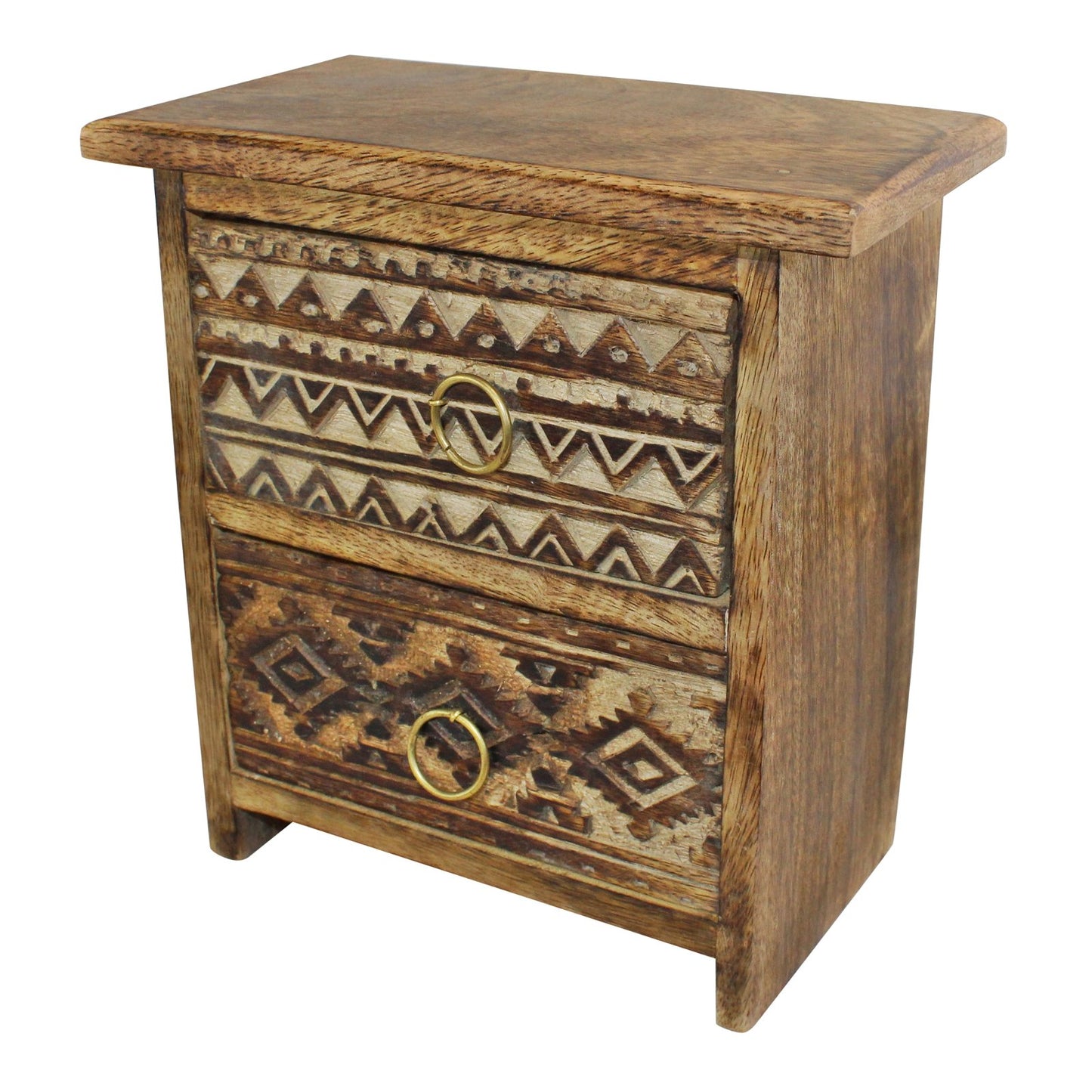 Kasbah 2 Drawer Trinket Cabinet (21x20cm) - UK Only