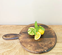Circular Wooden Chopping Board With Carved Handle 39cm
