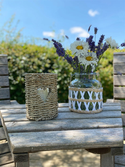 Medium Seagrass Candle/Tealight Holder