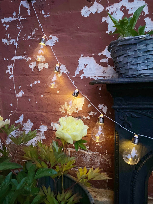 Solar Light Bulb Garland (10 Lights)