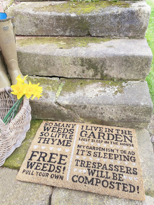 'Free Weeds' Garden Themed Doormat