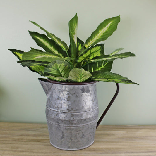 Vintage Style Metal Jug Garden Planter - Small