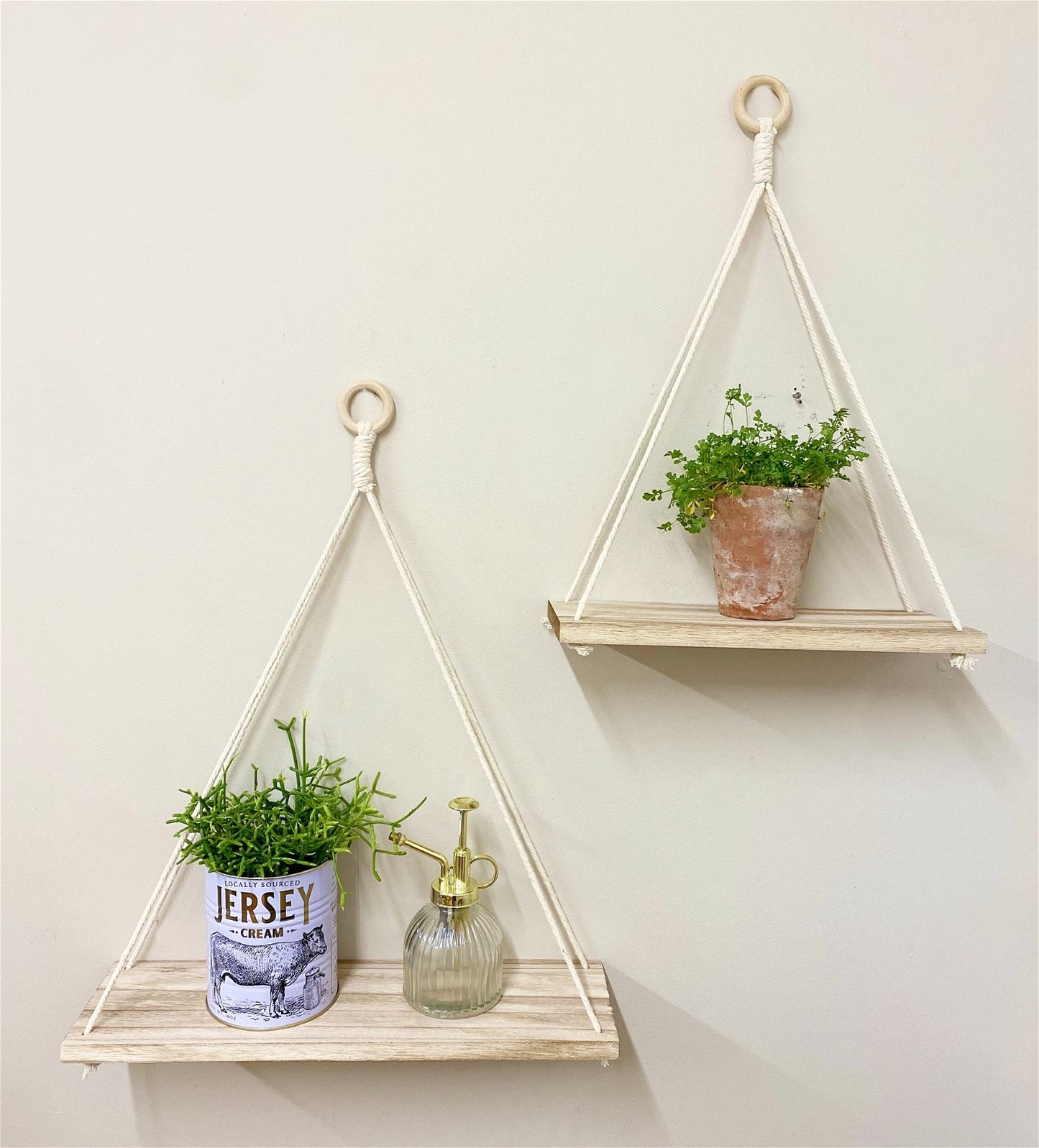 Set of Two Hanging Wall Shelves - UK Only