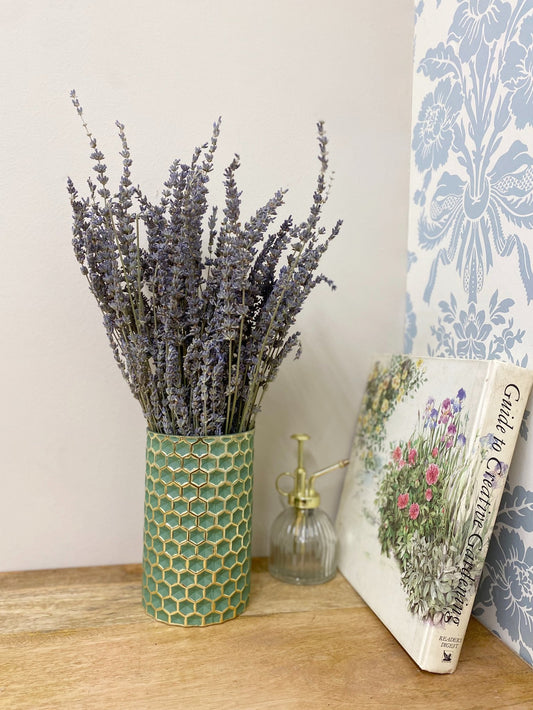 Honeycomb Green Vase