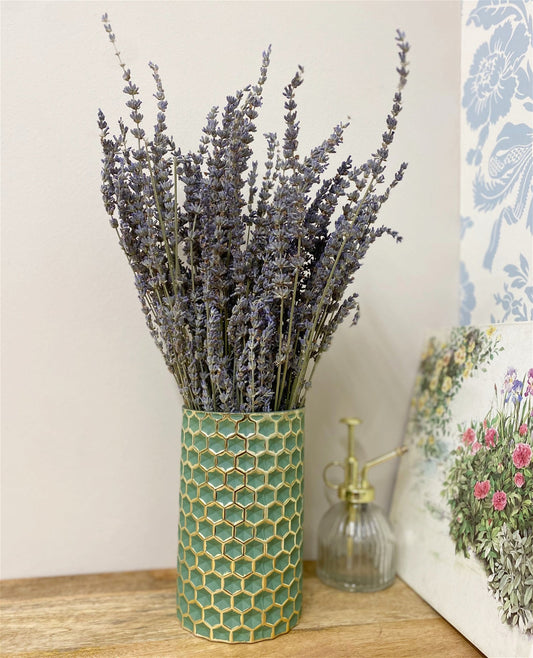 Honeycomb Green Vase
