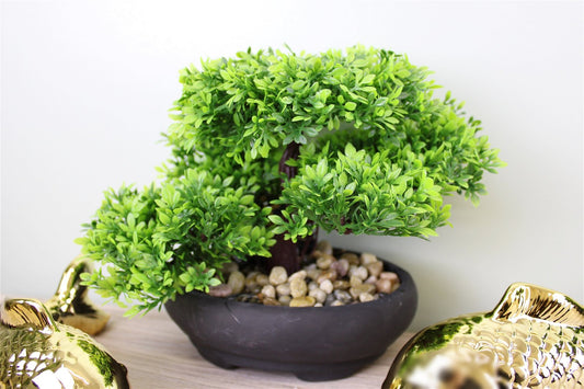 Eastern Style Faux Bonsai Tree in Boxwood Style
