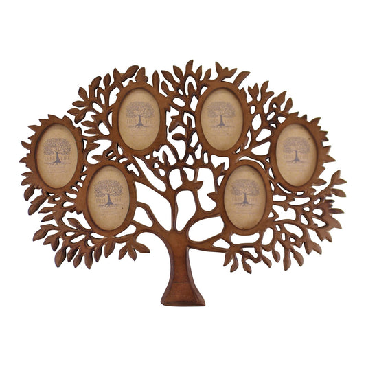 Wooden Tree Of Life Wall Hanging Multi Photo Frame