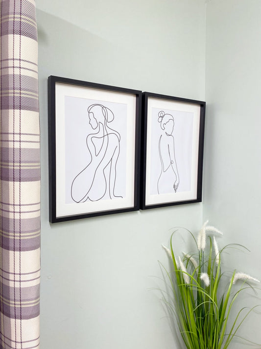 Silhouetted Woman Deco In Frame - Set of Two