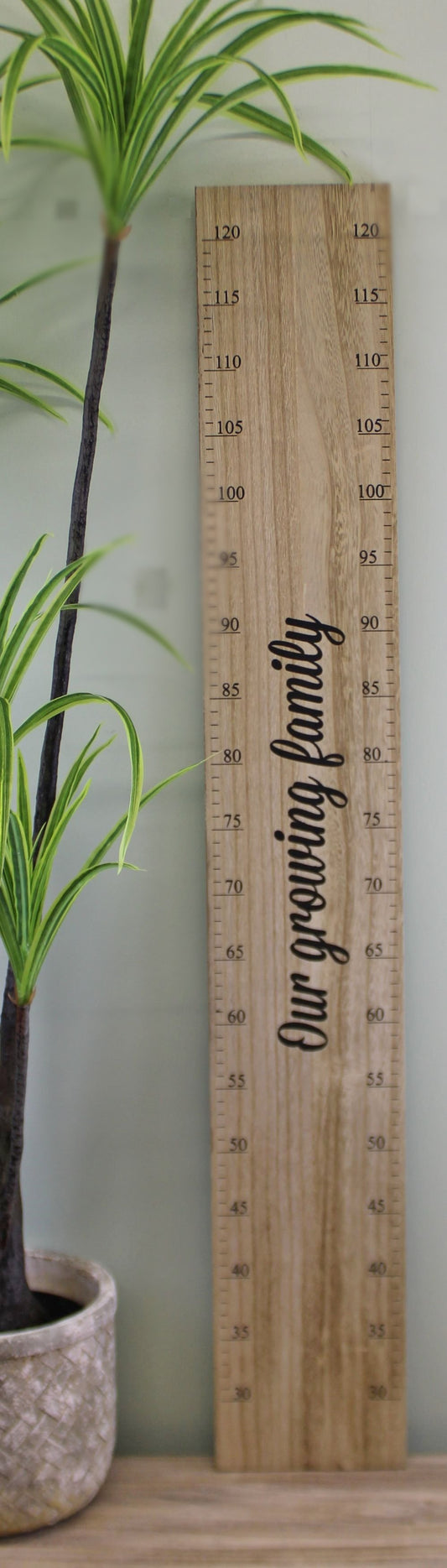 Height Chart Wall Plaque, Our Growing Family (100cm) - UK Only