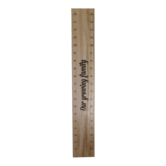 Height Chart Wall Plaque, Our Growing Family (100cm) - UK Only
