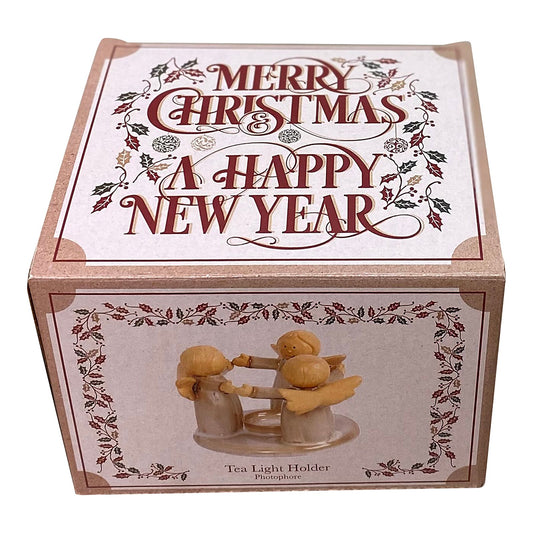 Angel Ring Christmas Ceramic Tea Light Holder (14cm)