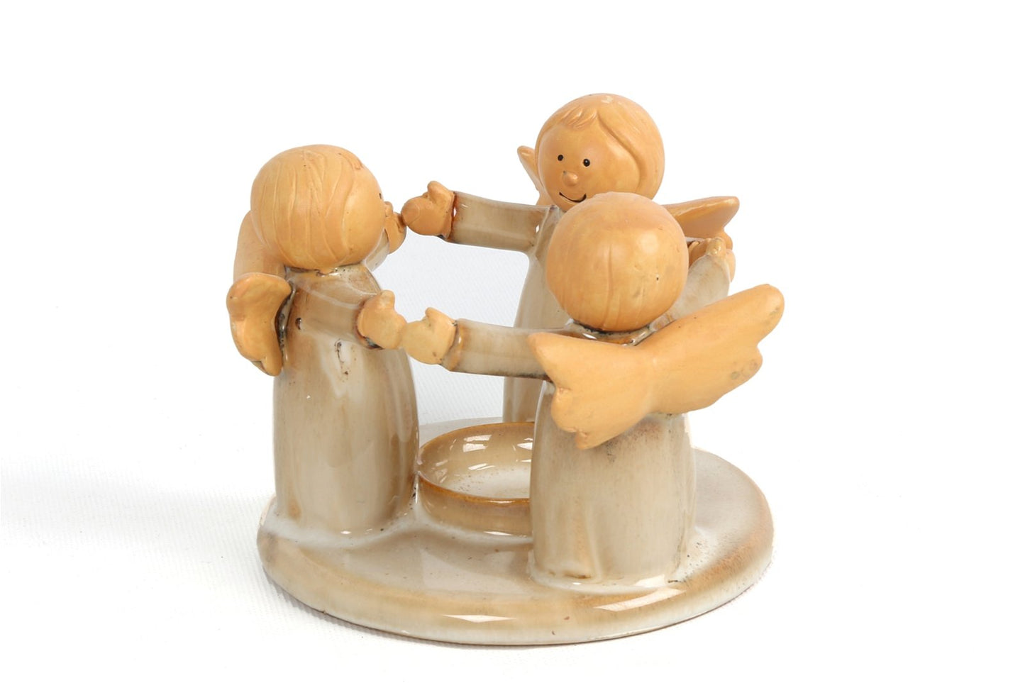 Angel Ring Christmas Ceramic Tea Light Holder (14cm)