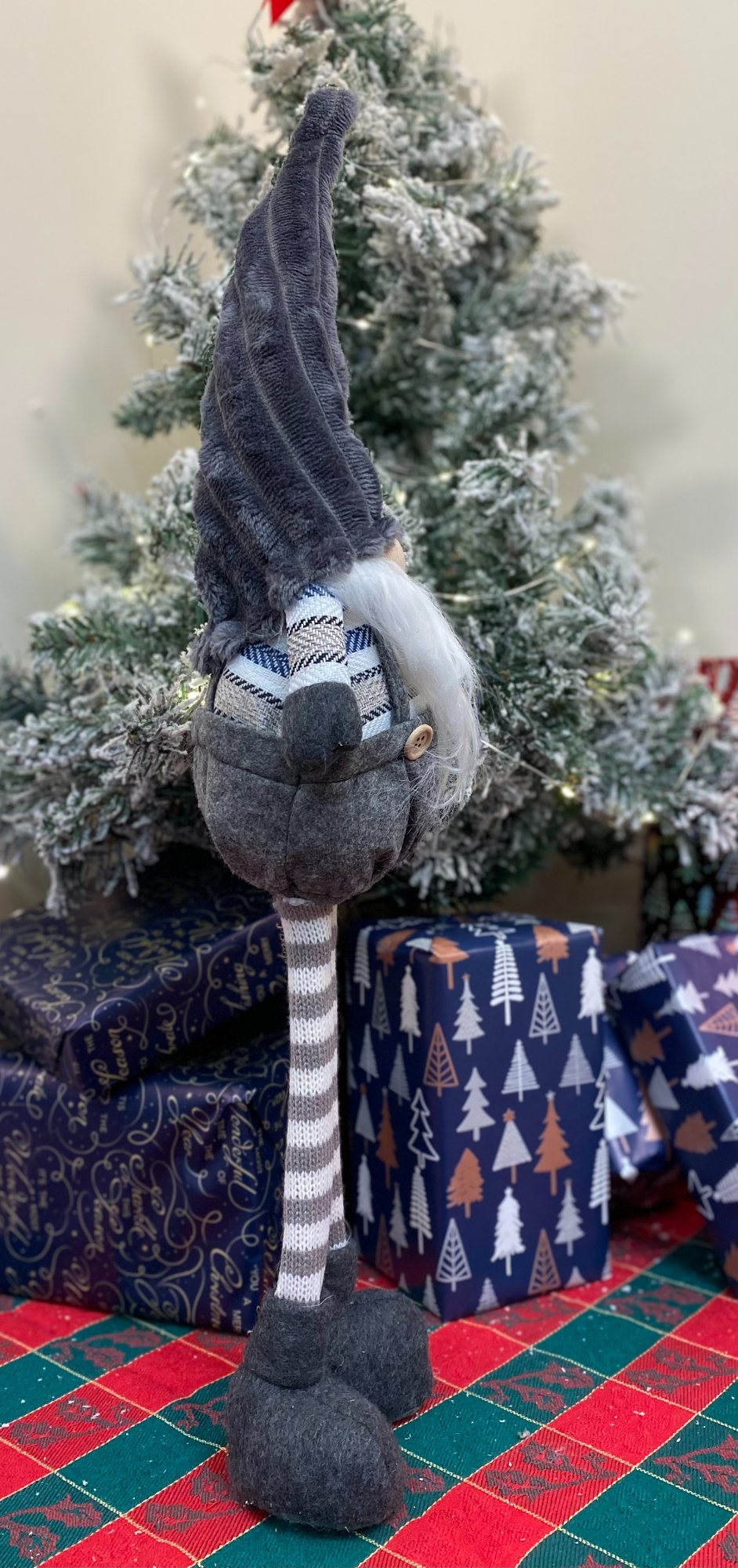 Blue & Dark Grey Standing (Christmas) Gonk (60) - UK Only
