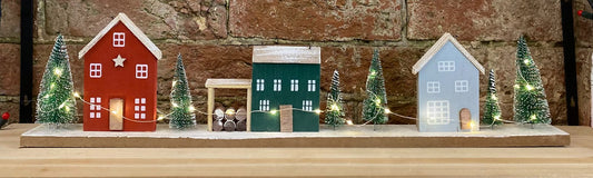 Led Christmas House & Tree Decoration 60cm - UK Only