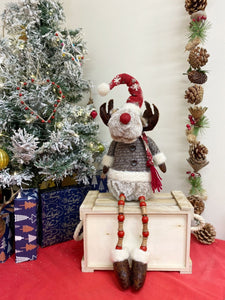 Sitting Christmas Reindeer With Dangly Legs