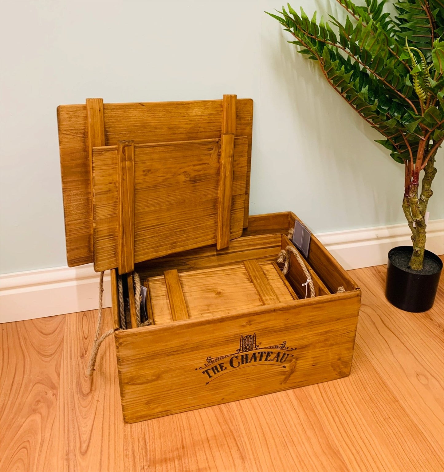 Set Of 3 The Chateau Rustic Vintage Crates - UK Only