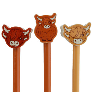 Highland Coo (Cow) - 7 Piece Stationery (Pencil) Set