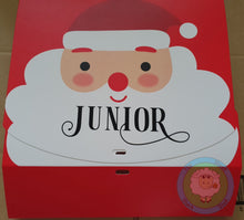 Personalised Cardboard Santa Christmas Eve/Gift Box with Ribbon